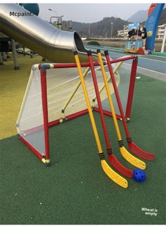 Generic Children's Hockey Toy Kindergarten Inductive Training Ice Hockey Props Outdoor Sports Parent-Child Mutual Mai Taibao-Color:108*75 Stick Ball Door 1 Piece  - Image 3