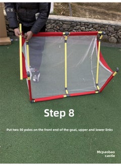 Generic Children's Hockey Toy Kindergarten Inductive Training Ice Hockey Props Outdoor Sports Parent-Child Mutual Mai Taibao-Color:108*75 Stick Ball Door 1 Piece  - Image 4