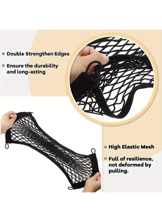 2pcs Elastic Cargo Net Storage Pouch With Mounting Screws For Truck Car SUV Boat - Image 5