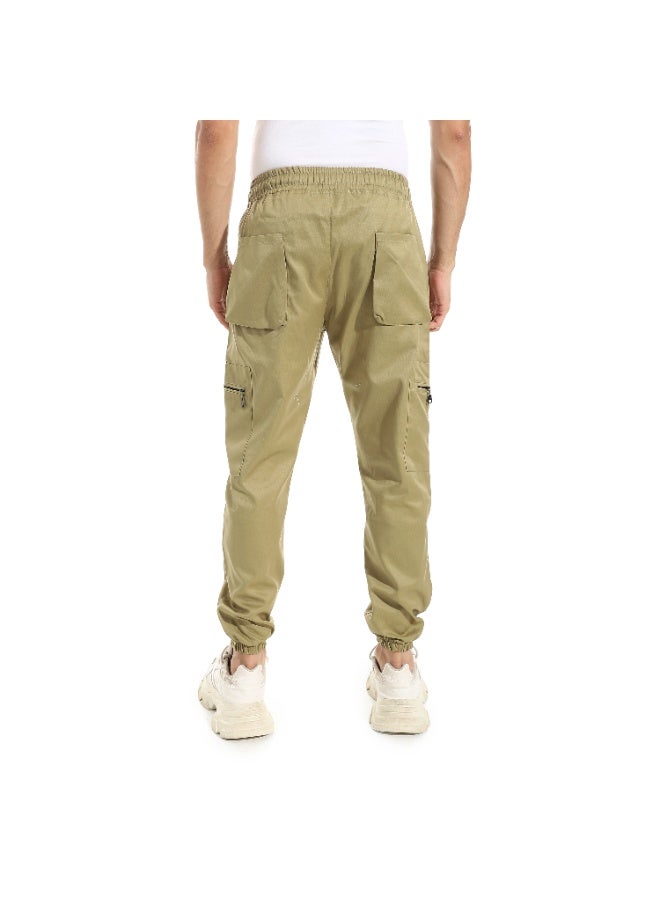 سيزار بنطلون رجالي جبردين مزود بجيوب وسوستة جانبية - Image 3