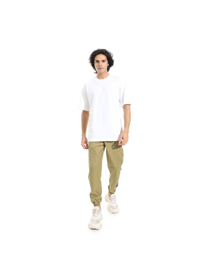 سيزار بنطلون رجالي جبردين مزود بجيوب وسوستة جانبية - Image 4