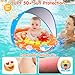 EZIGO Baby Pool Float with Canopy UPF 50 Sun Protection Double Air Chambers Infants Swimming Floats with Sound Toys Adjustable Safety Seat Toddler Float for Boys and Girls 636 Months Blue - Image 4