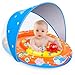 EZIGO Baby Pool Float with Canopy UPF 50 Sun Protection Double Air Chambers Infants Swimming Floats with Sound Toys Adjustable Safety Seat Toddler Float for Boys and Girls 636 Months Blue - Image 3