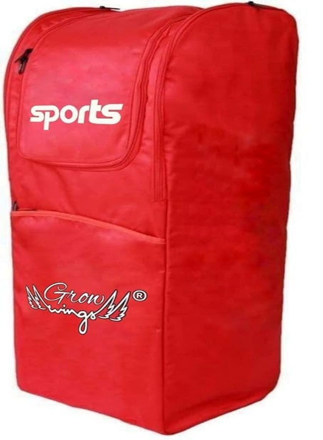 Grow wings Cricket Kit Bag for Practice & Games, with Carry Strap, red - Image 1