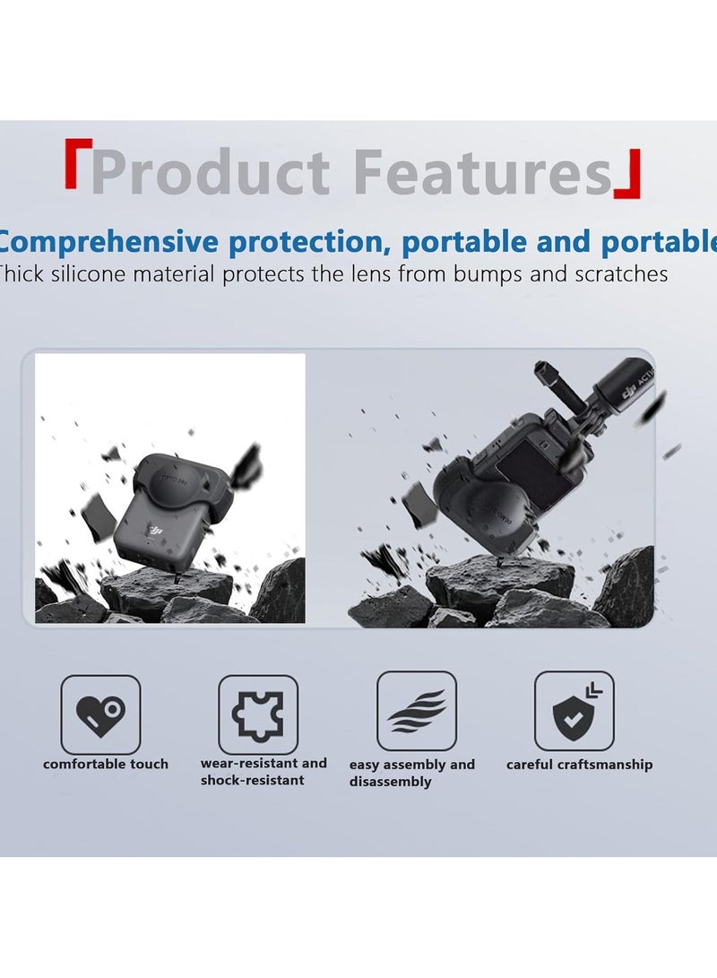 3 in 1 Set Screen Protector Accessoriesfor Dji OSMO 360, HD Display Film with Silicone Lens Cap 9H Hardness Soft film and Travel Portable Bag - Image 5
