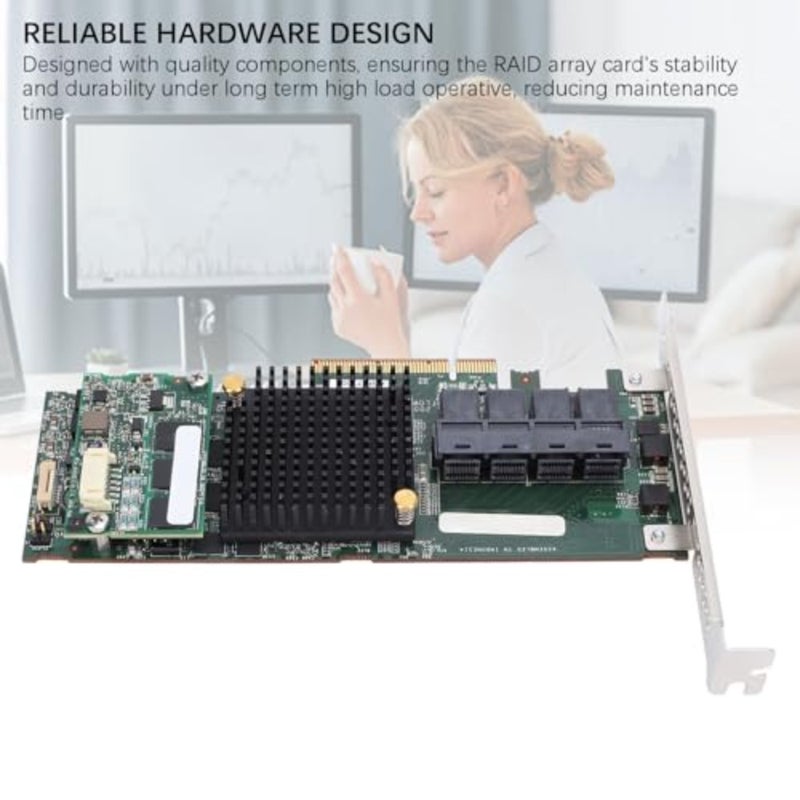 SAS RAID Controller Card, ASR 71605 Array Card 4 Port 8643 1GB Cache 6GB PCIE X8 High Speed Interface, Plug and Play - Image 5