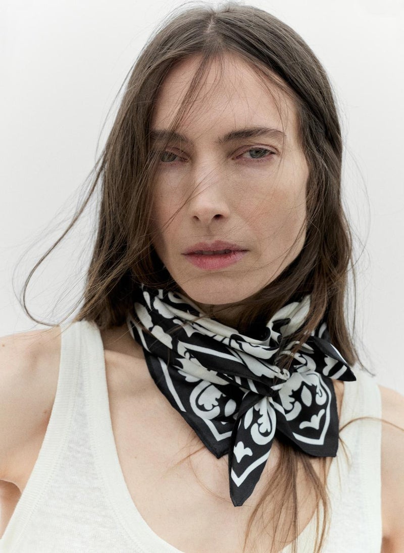 MANGO Printed Lightweight Scarf  - Image 4