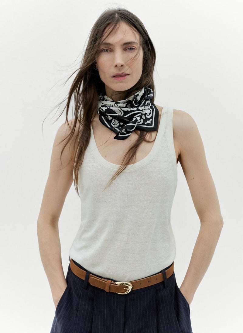MANGO Printed Lightweight Scarf  - Image 5
