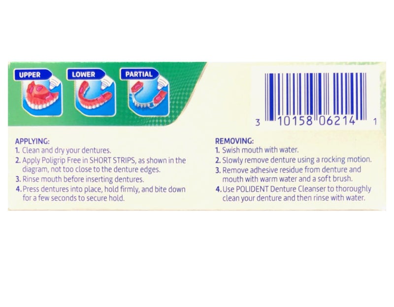 Poligrip (5 عبوات) كريم لاصق أطقم الأسنان سوبر بولي جريب - ثبات قوي طوال اليوم - خالي من الزنك - بدون نكهات أو ألوان صناعية - 0.75 أونصة لكل عبوة. - Image 3