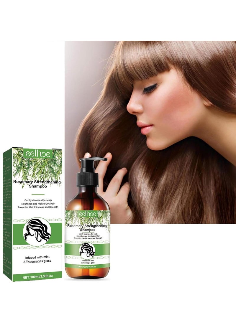 EELHOE - 100 ml Rosemary Shampoo for Hair Growth, Rosemary Mint Shampoo, Vegan Shampoo Against Hair Loss, Helps Improve Hair Growth, Nourishes the Scalp, Stimulates Hair Growth - Image 1