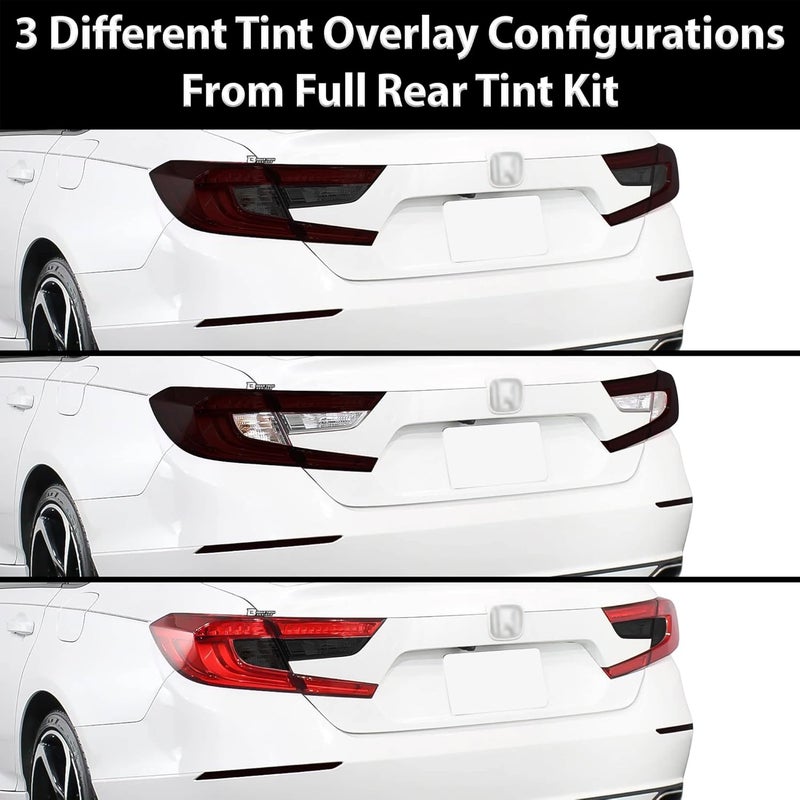 BOGAR TECH DESIGNS Precut Tail Light Rear Reflector Tint Kit for Honda Accord 2018-2022, Dark Smoke - Image 3