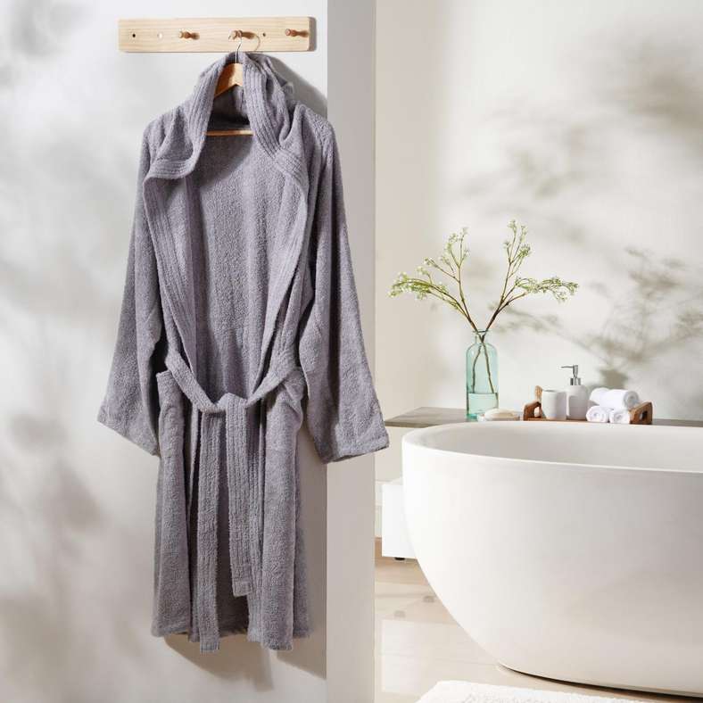 Edsel Bathrobe Grey - M/L