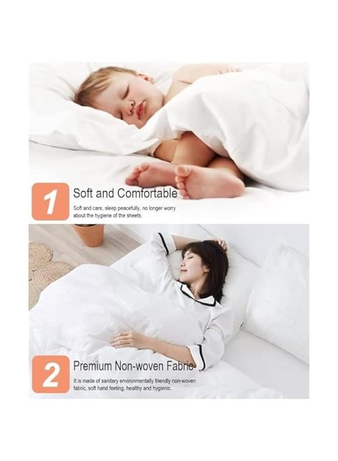 رينكس طقم شراشف سرير قال للتصرف للسفر، شراشف سرير قالة للتصرف، غطاء لحاف ووسادة قالة للتصرف للفدق والسفر، مجموعة شراشف قالة للتصرف للحمل، مجموعة ملاءات سرير قالة للتصرف - Image 3