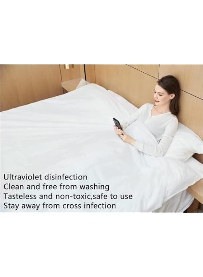 رينكس طقم شراشف سرير قال للتصرف للسفر، شراشف سرير قالة للتصرف، غطاء لحاف ووسادة قالة للتصرف للفدق والسفر، مجموعة شراشف قالة للتصرف للحمل، مجموعة ملاءات سرير قالة للتصرف - Image 5