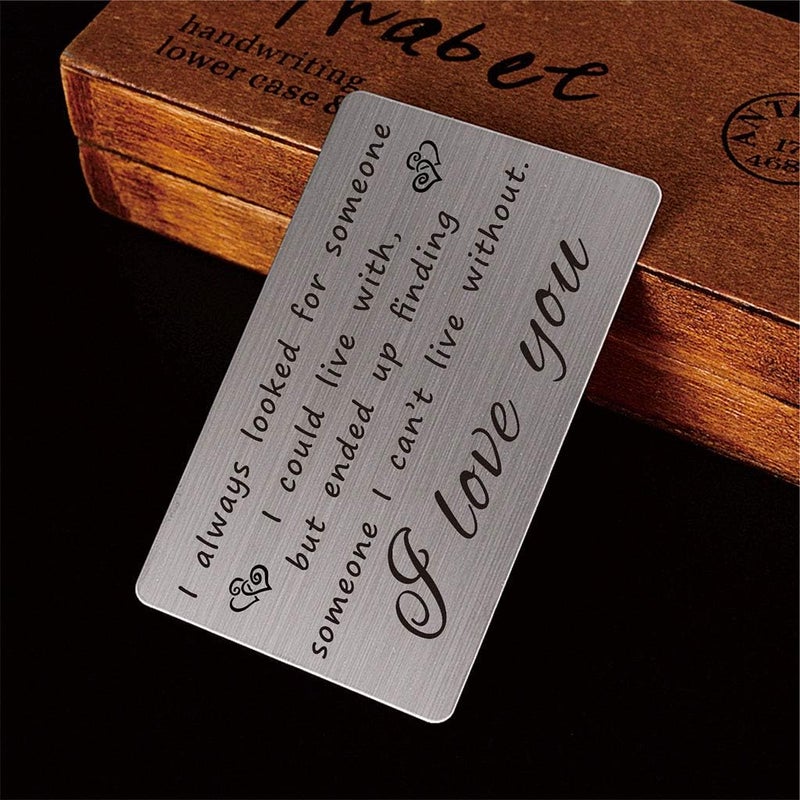 BPA Engraved Steel Love Note for Wallet - Image 3