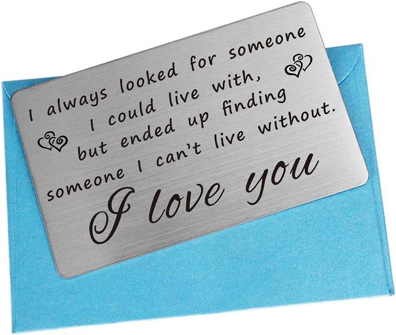BPA Engraved Steel Love Note for Wallet - Image 5