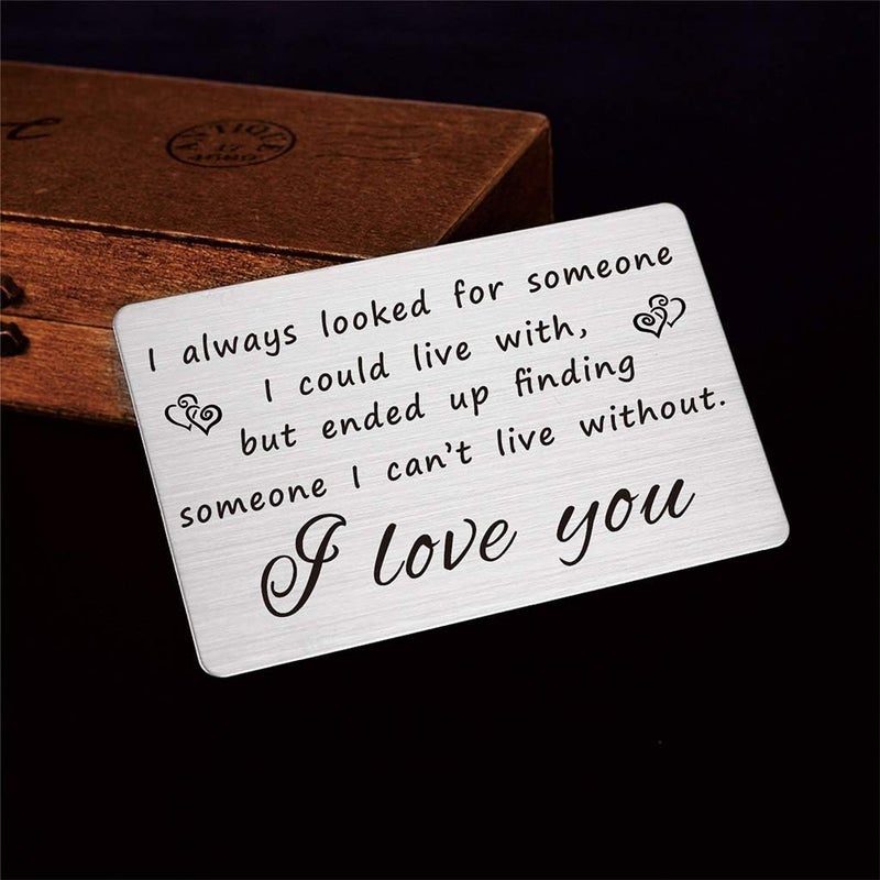 BPA Engraved Steel Love Note for Wallet - Image 4