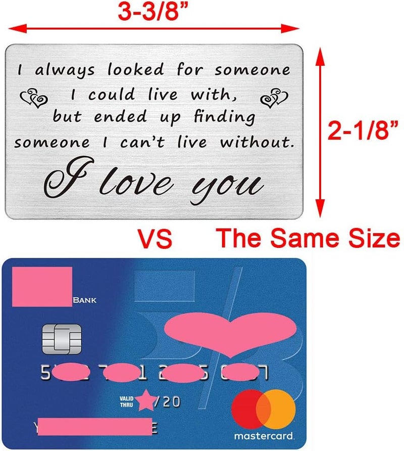 BPA Engraved Steel Love Note for Wallet - Image 2