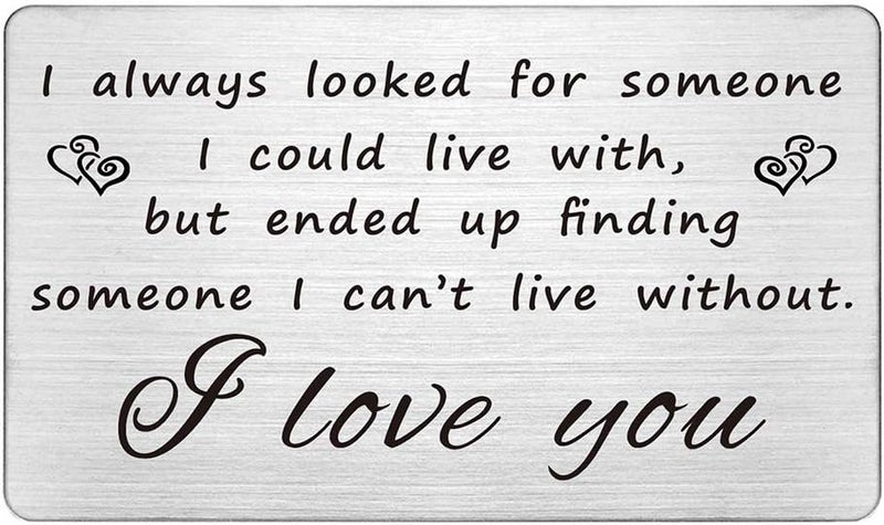 BPA Engraved Steel Love Note for Wallet - Image 1
