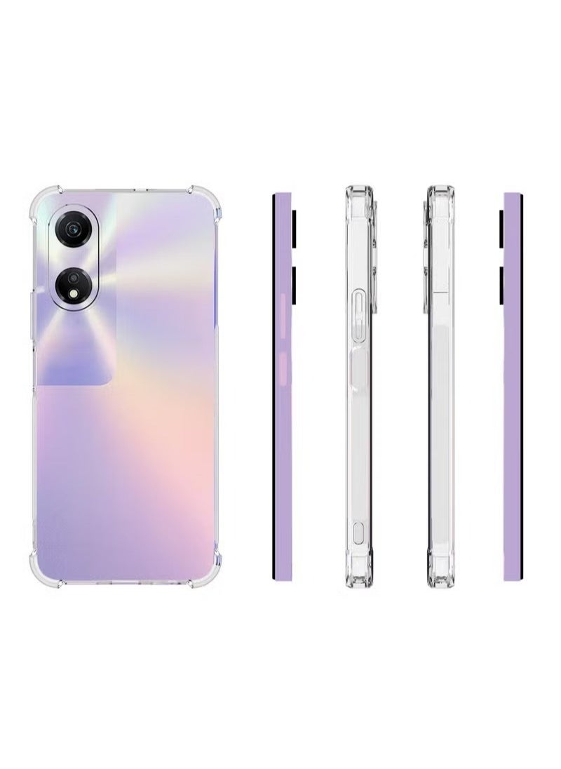 X-level Honor Play 40 5G/Honor X5 Plus 4G Case Cover with Clear TPU Four Corners Airbags Anti-Scratch Protective Back Cover Transparent Soft Duty Shockproof Protector Anti-Dust Comfortable Protection  - Image 5