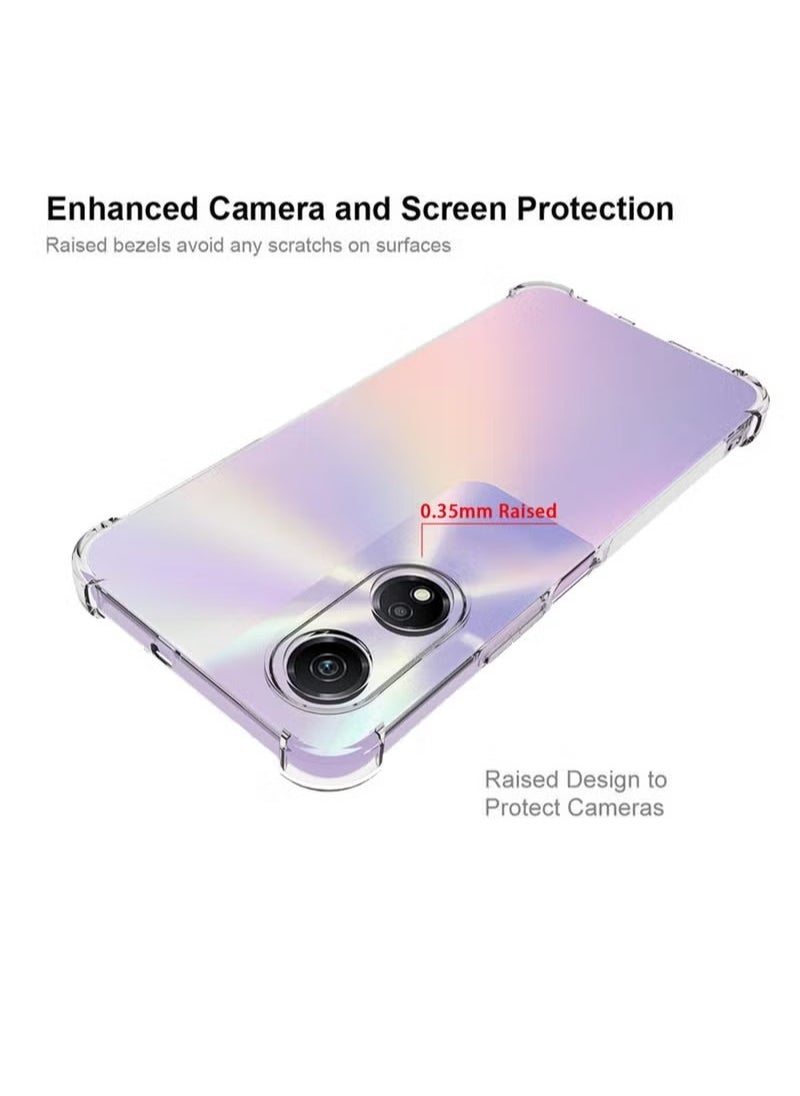 X-level Honor Play 40 5G/Honor X5 Plus 4G Case Cover with Clear TPU Four Corners Airbags Anti-Scratch Protective Back Cover Transparent Soft Duty Shockproof Protector Anti-Dust Comfortable Protection  - Image 2