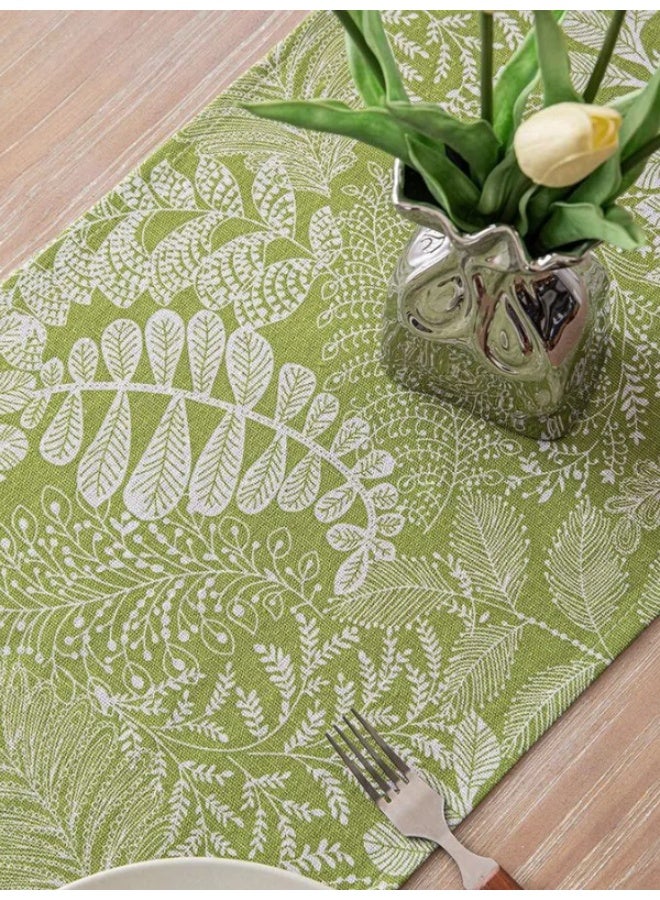 FridayIn Printed Striped Table Runner with Cotton linen tassels Suitable for Coffee Tables Shoe Cabinets - Image 3