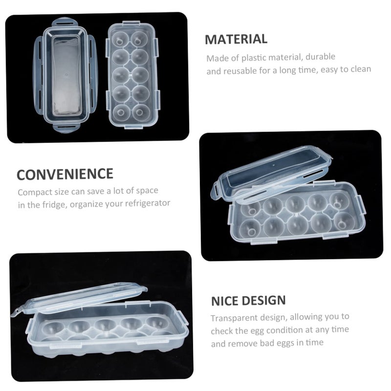 Egg Organizer Box Storage Carrier Airtight Fridge Egg Holder 2 Pieces - Image 5