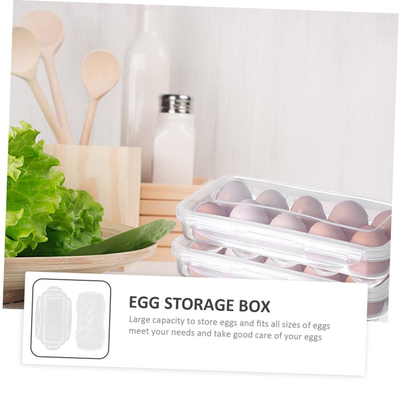 Egg Organizer Box Storage Carrier Airtight Fridge Egg Holder 2 Pieces - Image 3