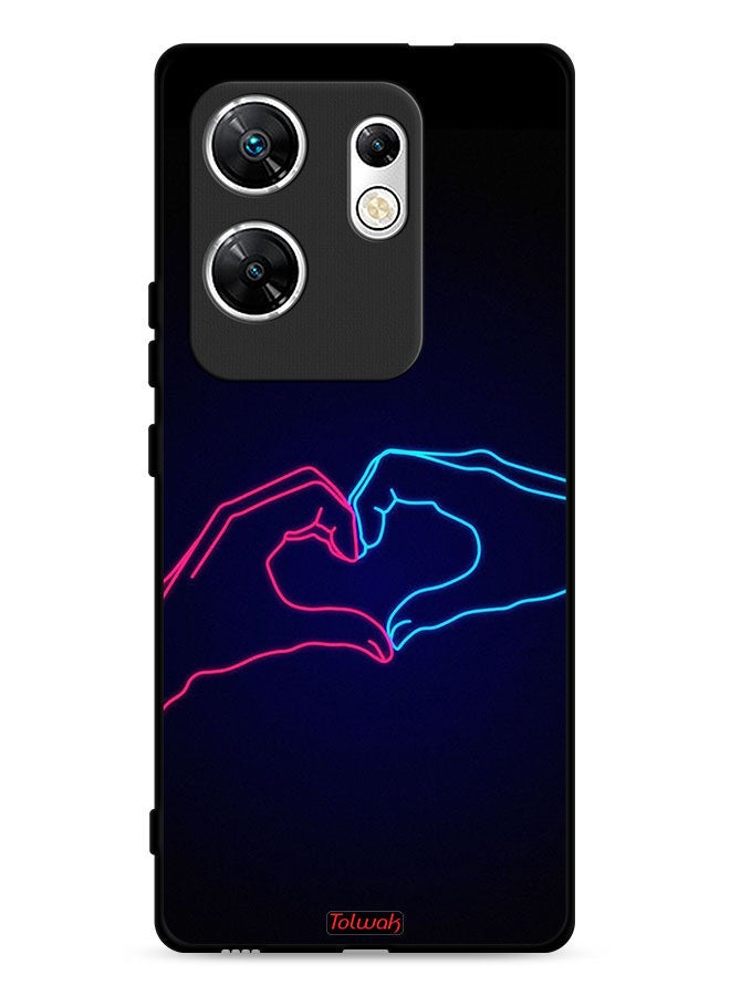 Tolwak Infinix Zero 30 4G Protective Case Cover Touching Hand Making Heart - Image 1