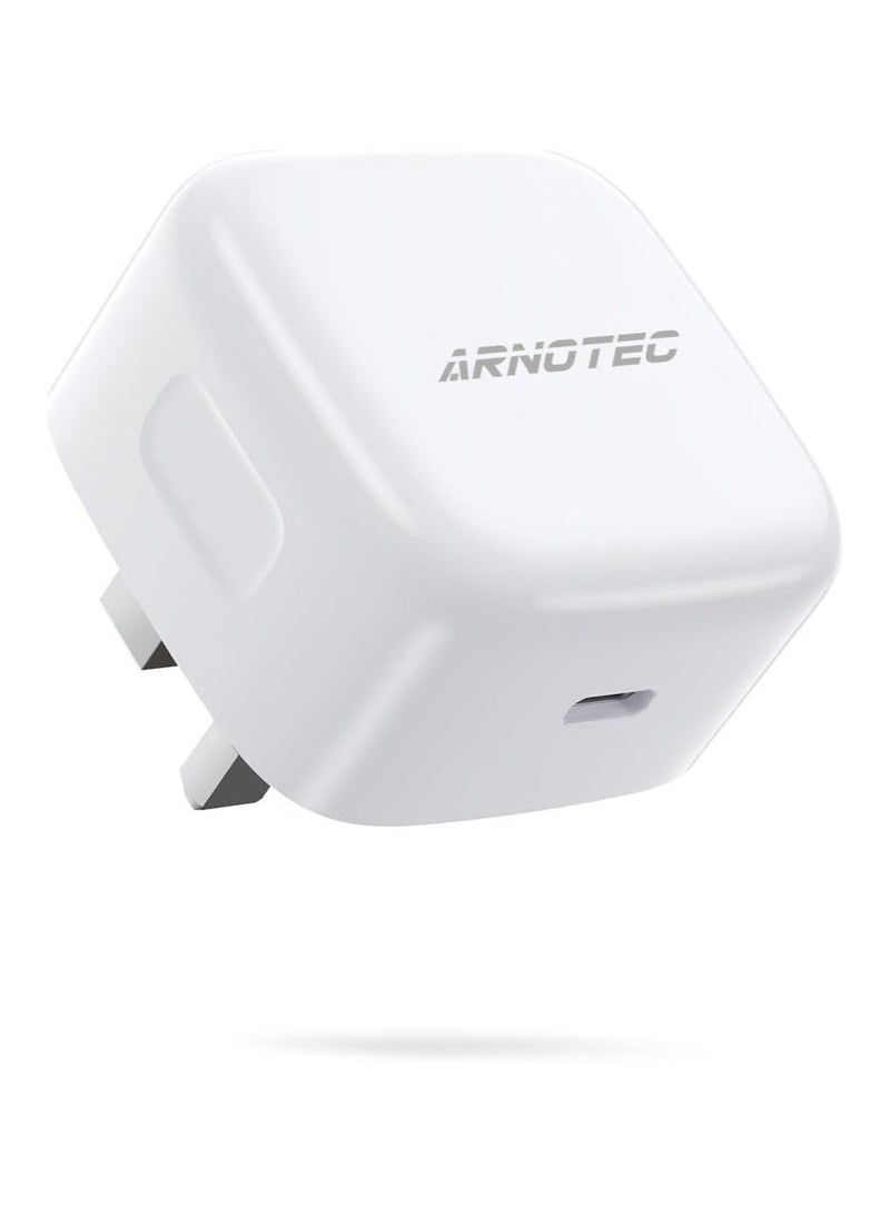 ARNOTEC شاحن سريع 20 واط USB C مع كابل USB C إلى Lightning، معتمد من MFi، كتلة شاحن آيفون لجهاز آيفون 14/14 برو/14 برو ماكس/13/12/11/XR/XS/X/SE، آيباد، آيربودز - Image 2