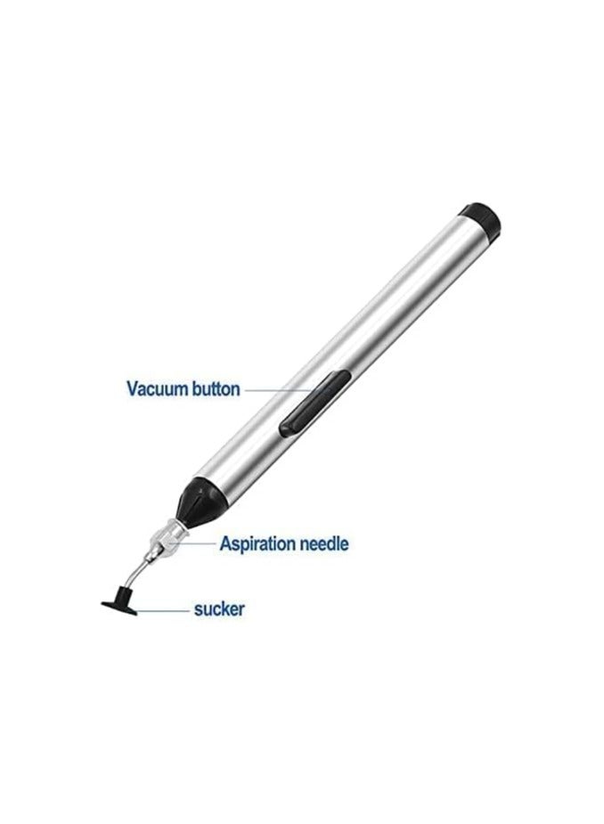 بيعتكلها فراغ مص القلم شفط مزيل مصاصة مضخة IC SMD الملقط التقاط أداة لحام أداة إزالة اللحام مع 3 رؤوس الشفط - Image 5