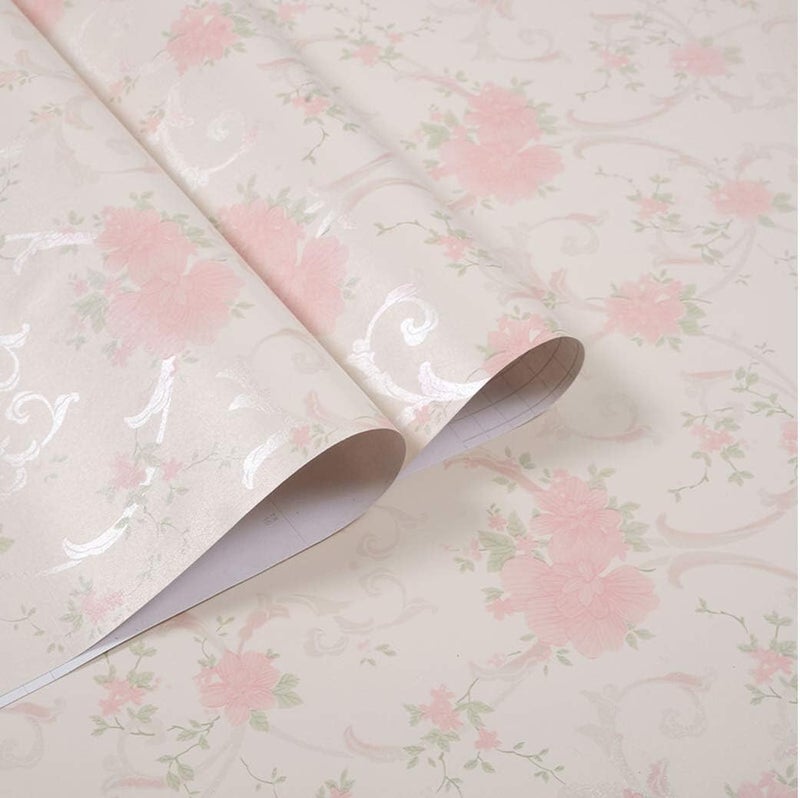 Waddllcor Self Adhesive Floral Contact Paper Adhesive Shelf Liner Decorative Dresser Drawer Sticker Peel and Sticker Wallpaper for Bedroom Living Room 17.7 x 78.7 Inches - Image 1
