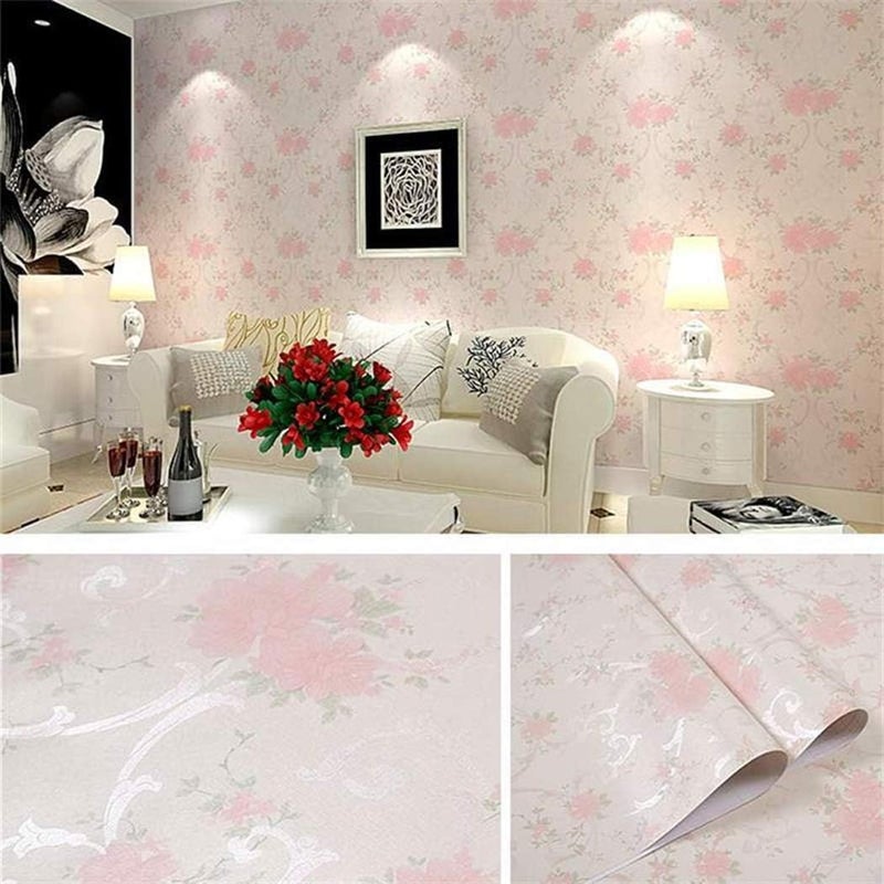 Waddllcor Self Adhesive Floral Contact Paper Adhesive Shelf Liner Decorative Dresser Drawer Sticker Peel and Sticker Wallpaper for Bedroom Living Room 17.7 x 78.7 Inches - Image 2