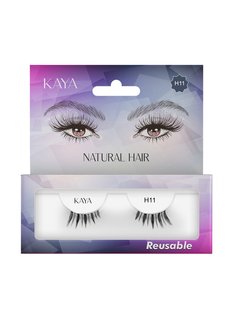 كايا رموش طبيعية طرفية ناعمة بتأثير ثلاثي الأبعاد، خفيفة على العين، للاستخدام اليومي والمناسبات، قابلة لإعادة الاستخدام حتى 8 مرات لجمال يدوم شكل 11 - Image 1