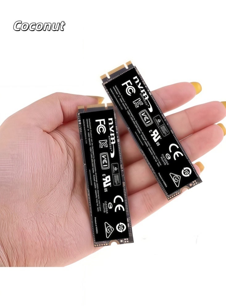Coconut 2TB capacity, 1024MB/ s SSD, M.2 interface, NGFF 2280 standard, internal solid-state drive, suitable for gaming, data storage, graphic design, desktop computers and laptops, compatible with portable hard drive enclosures (built-in NGFF interface) - Image 2