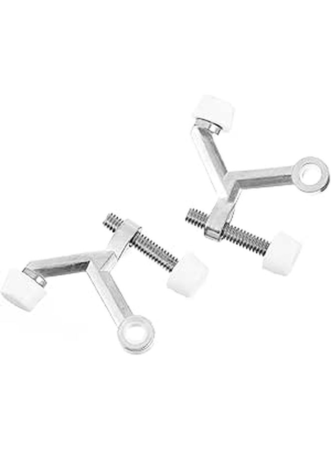 2pcs Zinc Alloy Door Stopper with Integrated Design Compact Door Buffer Lightweight - Image 1