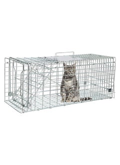 Generic Live Animal Cage Trap,Large 2-Doors Humane Catch and Release Foldable Cage for Stray Cats Small Dogs Bobcats Beavers Groundhogs Similar-Sized Animals 66*23*26cm  - Image 1
