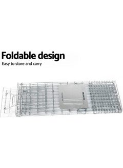 Generic Live Animal Cage Trap,Large 2-Doors Humane Catch and Release Foldable Cage for Stray Cats Small Dogs Bobcats Beavers Groundhogs Similar-Sized Animals 66*23*26cm  - Image 2