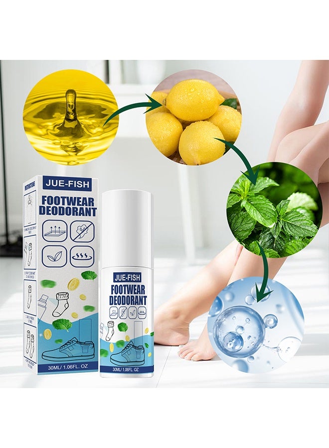 جوي فيش مزيل العرق للأحذية - رذاذ مزيل الروائح الكريهة لخزانة الأحذية - مزيل الروائح الكريهة للأحذية والجوارب - يزيل بسرعة الروائح الكريهة من الأحذية والجوارب والأقدام المتعرقة ، مما يحافظ عليها طازجة لفترة طويلة - Image 2