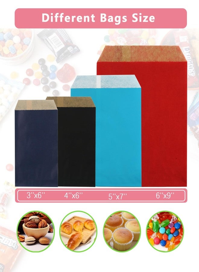 AZOWA Candy Buffet Bags Black Color 5 x 7 In Small Paper Treat Bags Pack of 120 - Image 3