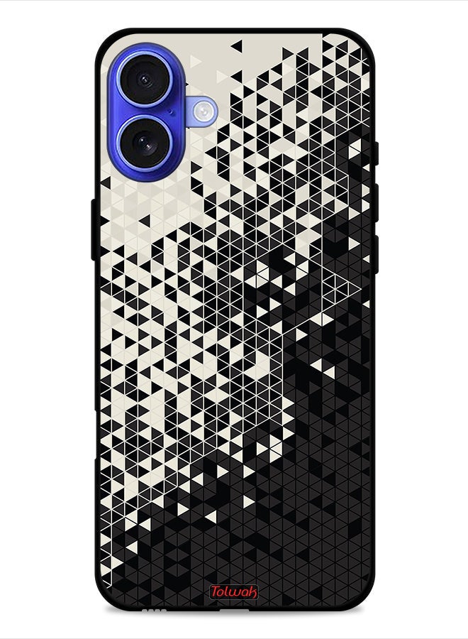 Tolwak Apple iPhone 16 Plus Protective Case Cover Pattern Digital Art Triangle - Image 1