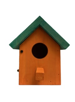 Generic Wooden Birdhouse with Openable Doors Orange x green  - Image 3