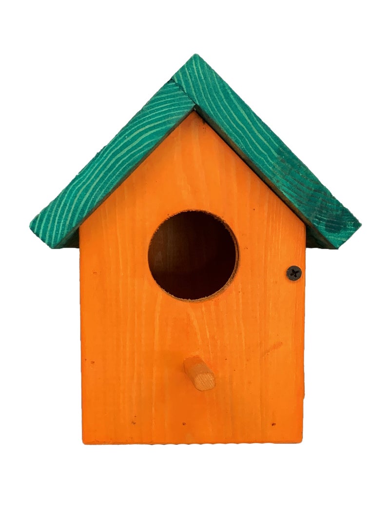 ماركة غير محددة بيت عصافير خشبي بأبواب قابلة للفتح - لون برتقالي في اخضر من Pet's Home  - Image 2