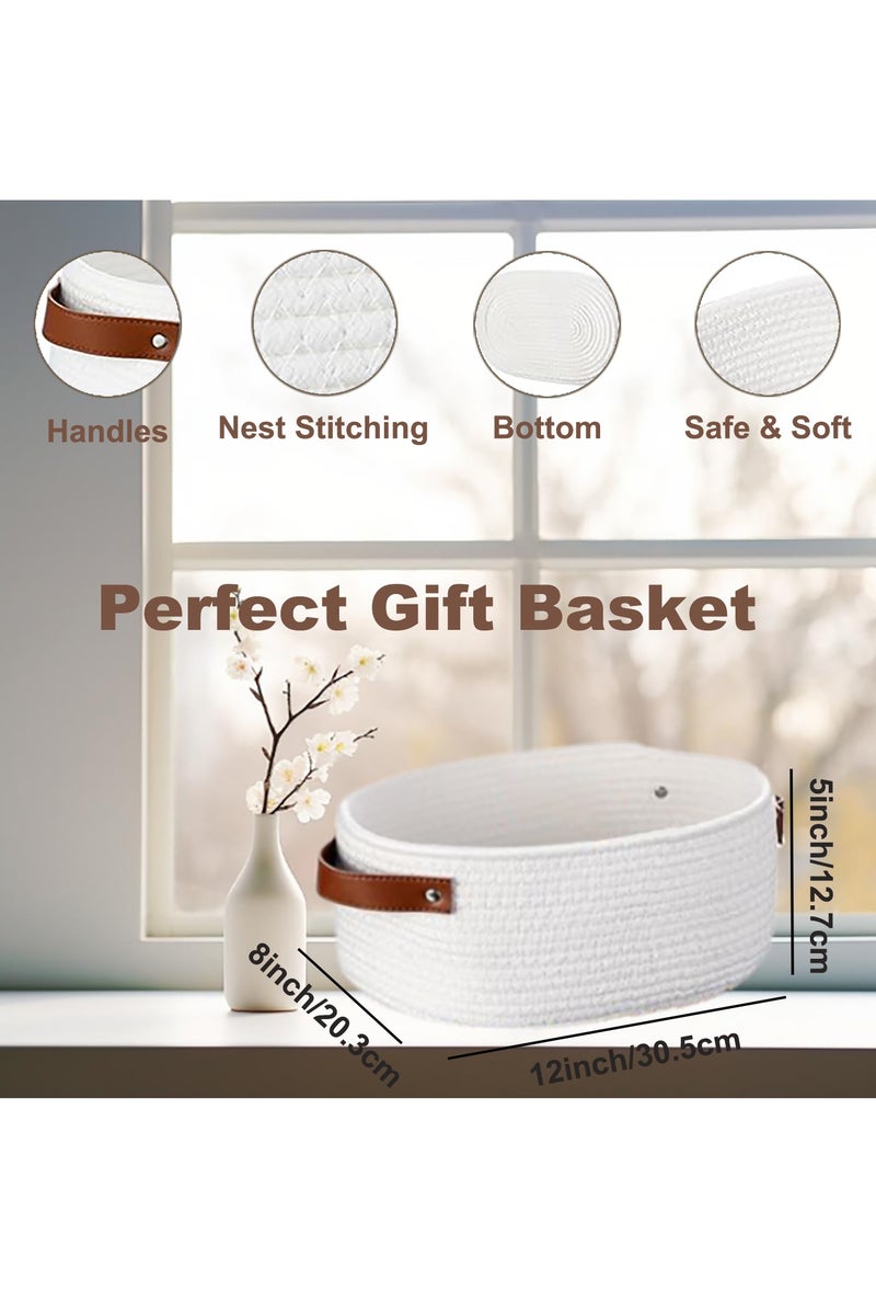 Gift Basket with Gift Bags and Ribbons, Durable Empty Basket for Gifts, with Handles, DIY Gift Set, for Birthday/Baby Shower Gifts, 12 X 8 X 5 Inchv - Image 2