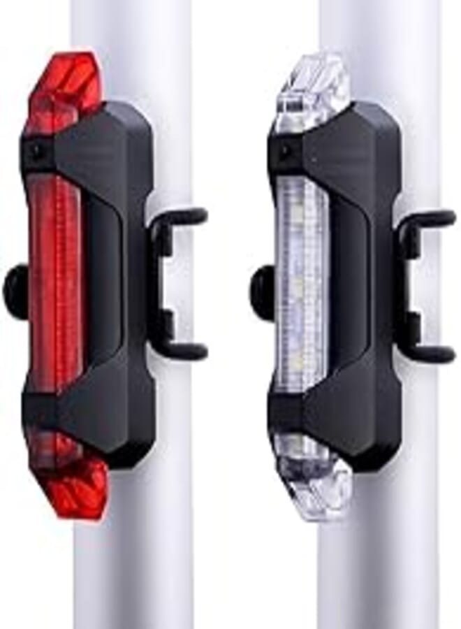 PRO365 DC918 Bicycle Lights Combo Pack/Rechargeable/Multiple Light Modes/Waterproof (Head and Tail Light)