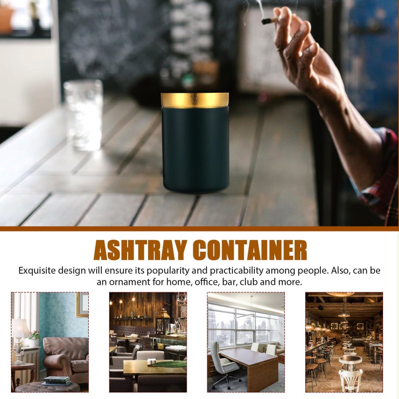 Stainless Steel Smokeless Ashtray Compact Container for Home Office Restaurant Use - Image 4