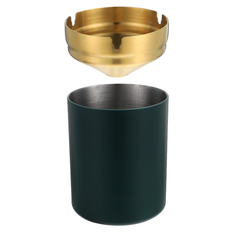 Stainless Steel Smokeless Ashtray Compact Container for Home Office Restaurant Use - Image 2