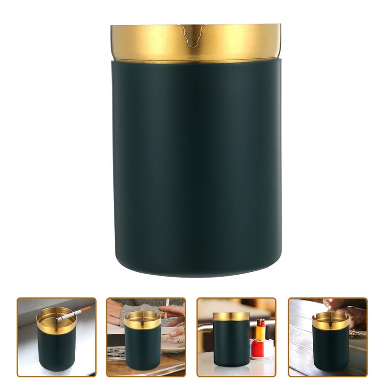 Stainless Steel Smokeless Ashtray Compact Container for Home Office Restaurant Use - Image 3