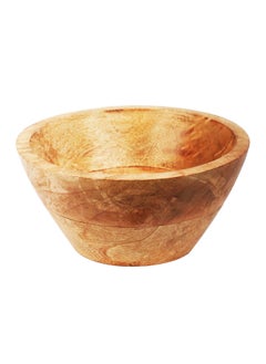 OLYNO NaturEdge 6 Inches Natural Acacia Wood Mixing Bowl Serving Bowl | 15X15X8 Cm| For Salad, Fruits, Dough, Food, And Table Decorations | Durable Wooden Kitchenware | Made In India  - Image 1