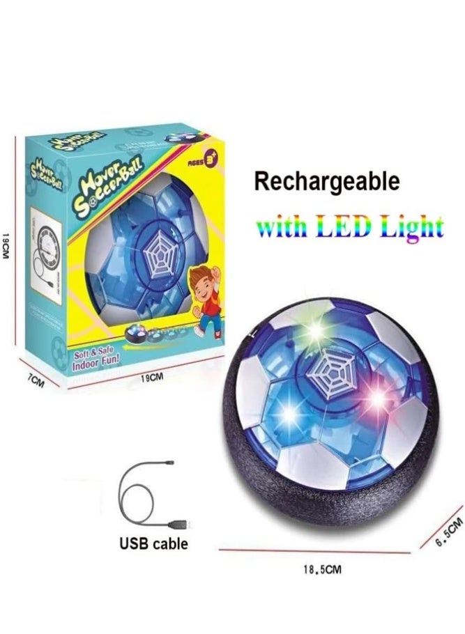 BELLSBERRY Rechargeable Hover Soccer Ball for Kids – LED Light Air Power Floating Football with Soft Foam Bumper - Image 2